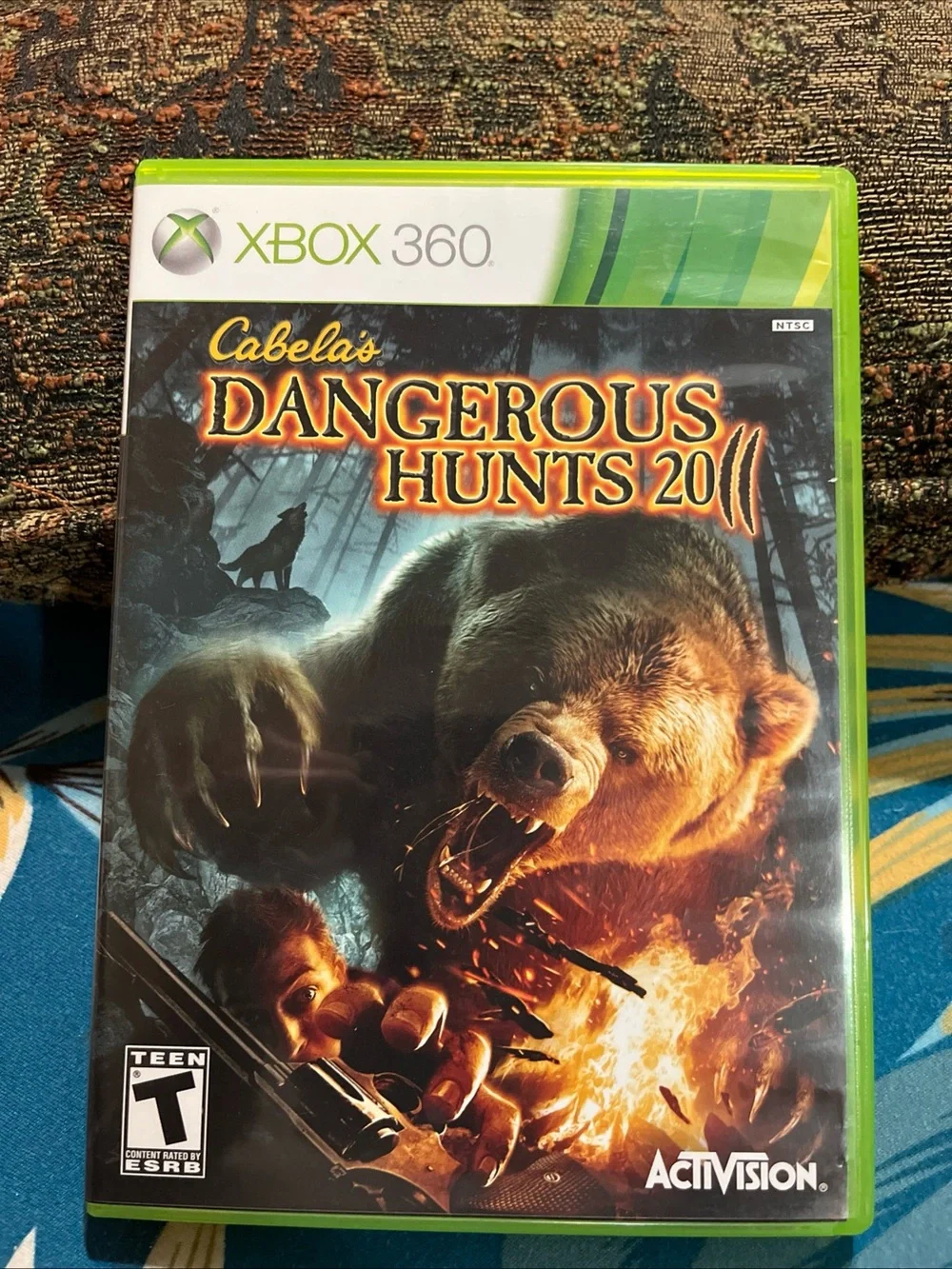 Microsoft Xbox 360 Game Back Cover — Orange, Black, Brown